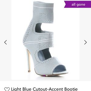 Powder blue booties size 6